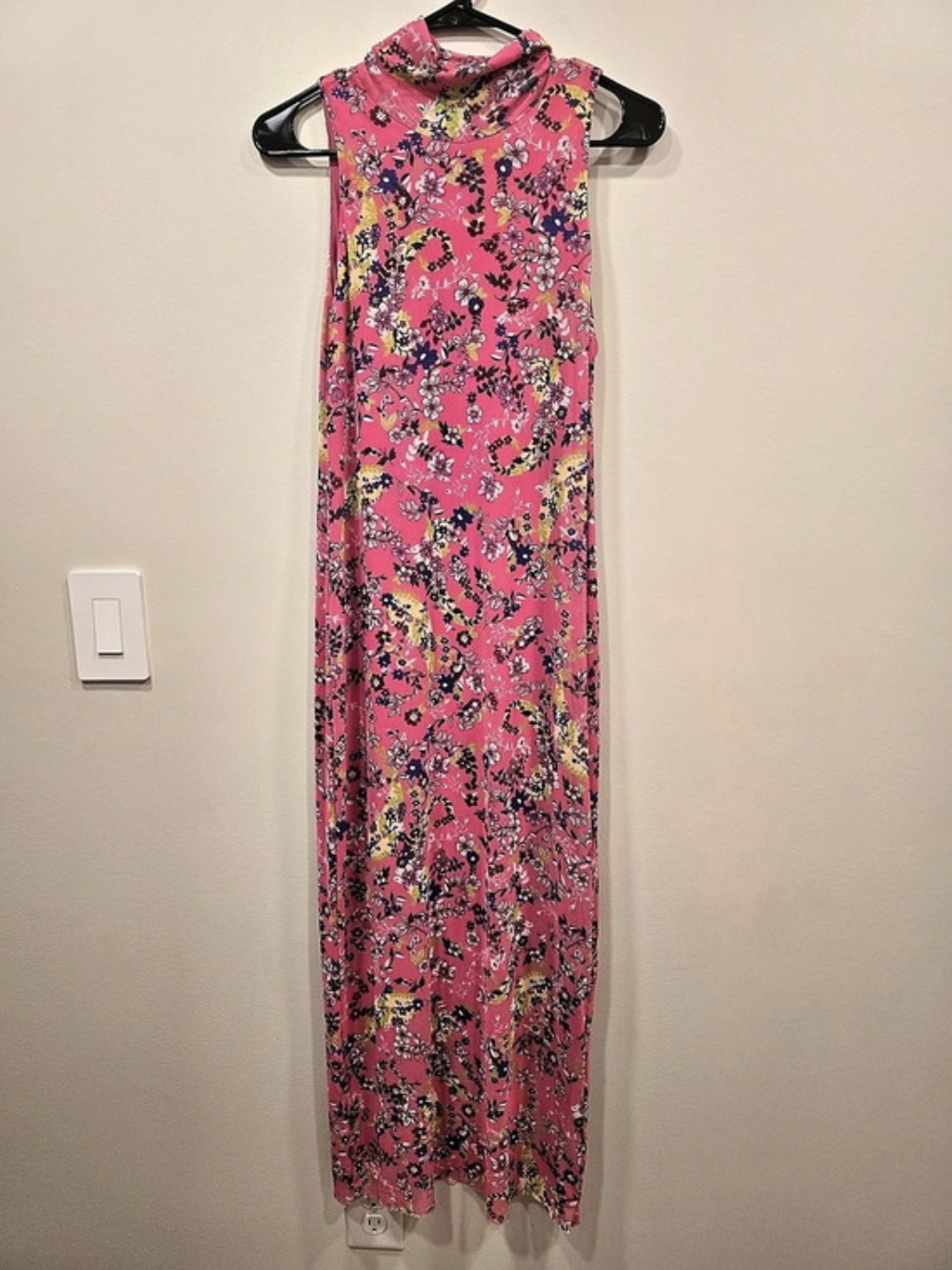 AFRM Floral Maxi Midi Dress in Pink Size Medium Like New